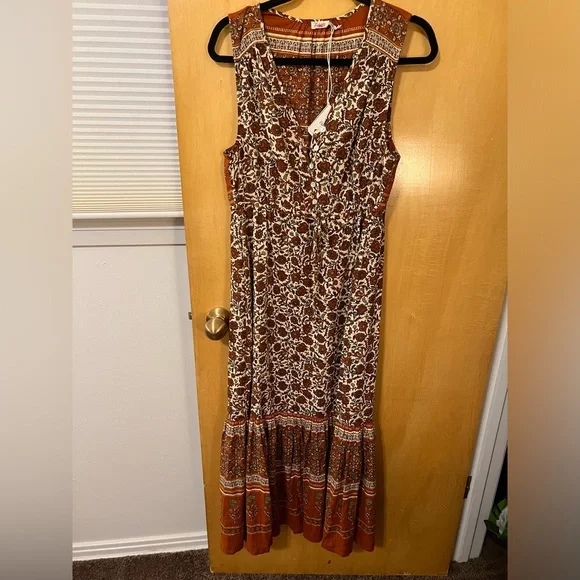 Faherty Patterned Maxi Dress - Picture 1 of 5